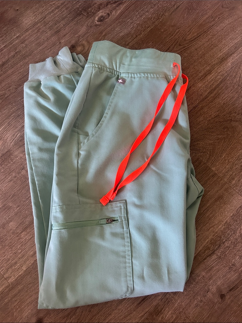 Figs Jade Zamora Jogger pants with Bright Orange Drawstring